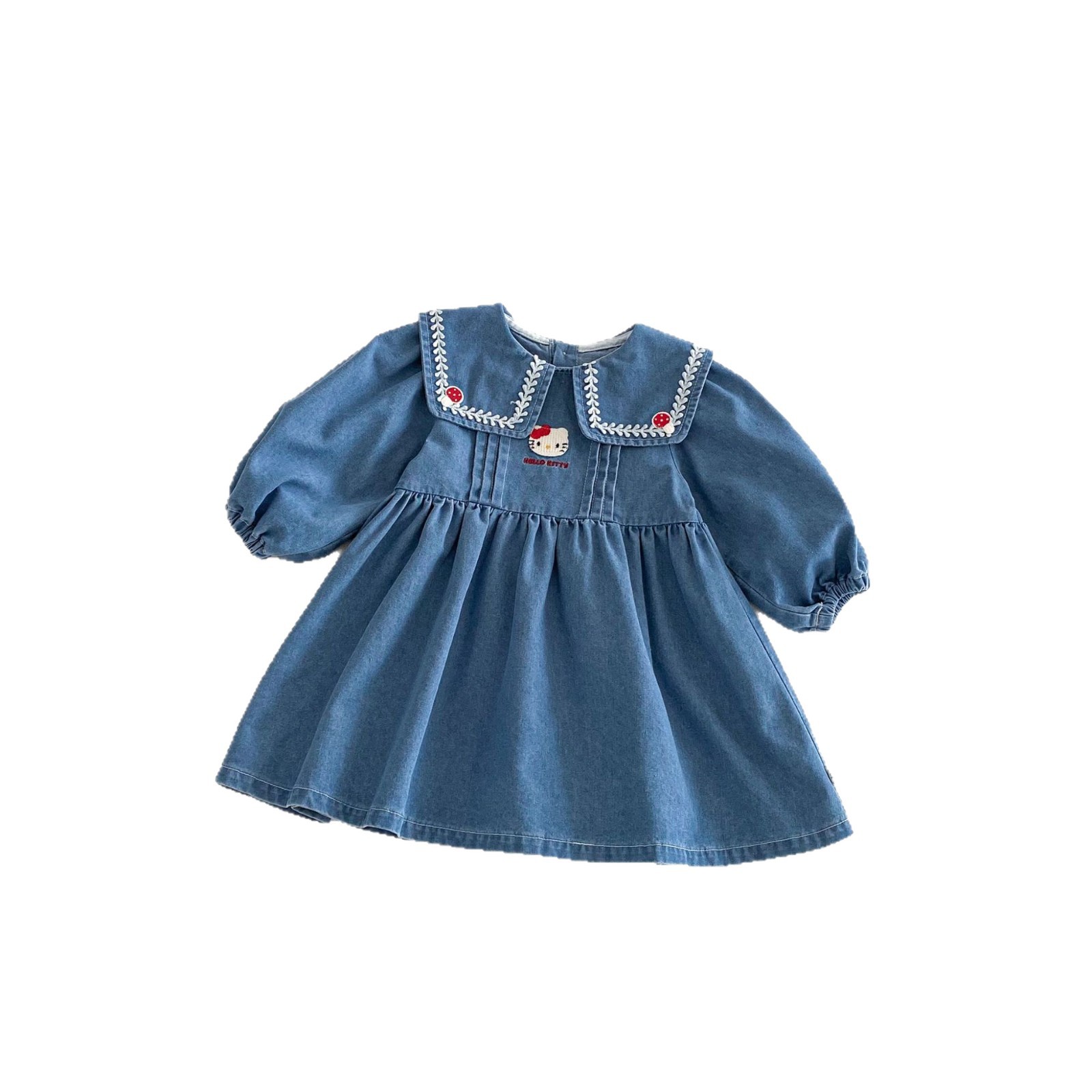 Vestido de Mezclilla para Niñas de Algodón y Poliéster, Suave, para Primavera y Otoño image 6