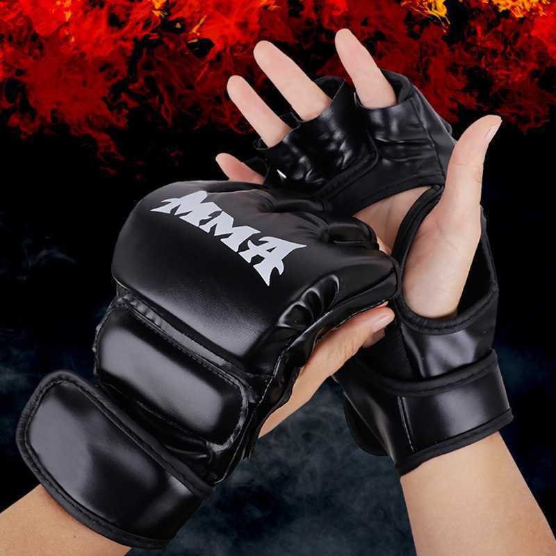 ボクシンググローブ MMA タイガークロー大人と子供用サンダーグローブファイトハーフフィンガーサンドバッグトレーニングテコンドーグローブ|undefined