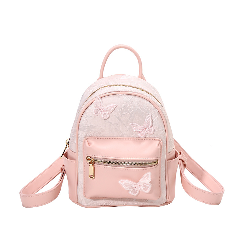 Backpack, summer one-shoulder bag with bow for traveling