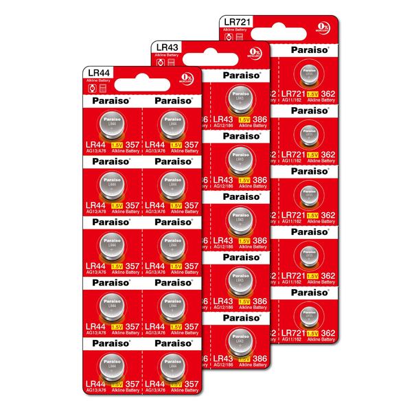Paraiso/ AG13 AG3 AG10 AG4 LR44 LR1130 LR41 LR626 battery