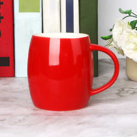经典红色婚礼陶瓷杯马克杯简约大号早餐马克咖啡杯牛奶杯