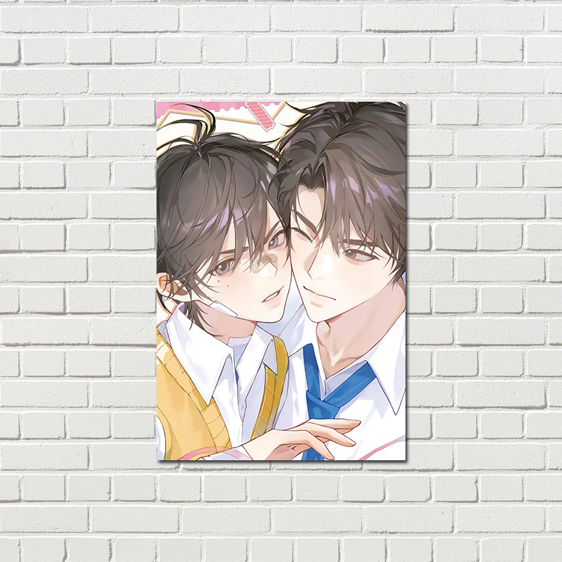 School Bus Wait Poster High-Quality Copperplate Paper 1 Set of 8 Pictures Anime Peripheral Dormitory Wall Sticker Decorative Painting Background Wall