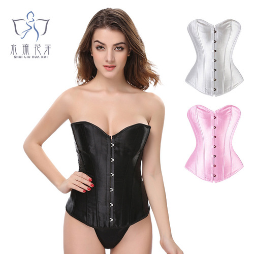 European and American simple abdominal corset adjustable women's suit corset top court Corset wholesale