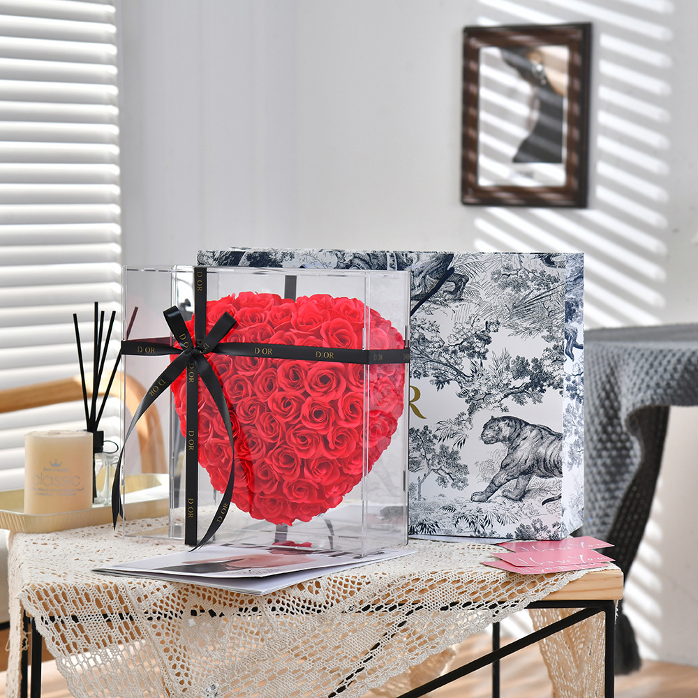 30*30cm 러브레드 [완제품] [선물가방] 열어서 돈을 넣을 수 있습니다