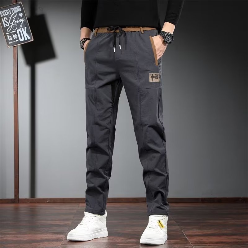 Primavera y otoño American Retro High Street Trend Marca Vaqueros de todo fósforo de moda lavados Vaqueros rectos delgados para hombres