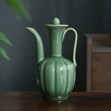 越窑仿宋陶瓷酒壶执壶宋代点茶汤瓶中式茶壶茶具家用酒壶醒酒器