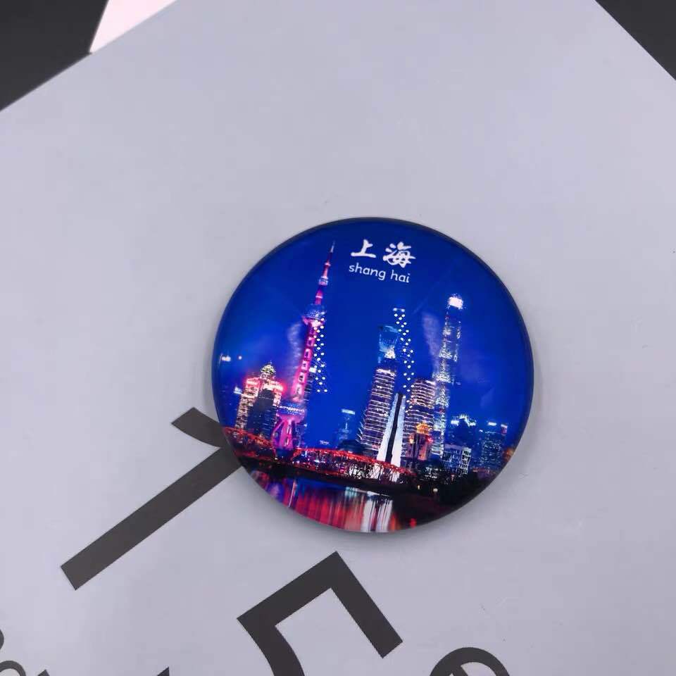 Shanghai cristal refrigerador pegatinas 3D oriental perla magnética Bund viaje artesanía conmemorativa río Qingming mapa