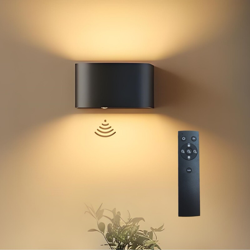 New PIR Rectangular Oval Up and Down Light Adjustable Angle Charging Induction Wall Lamp Double Side Light Washer