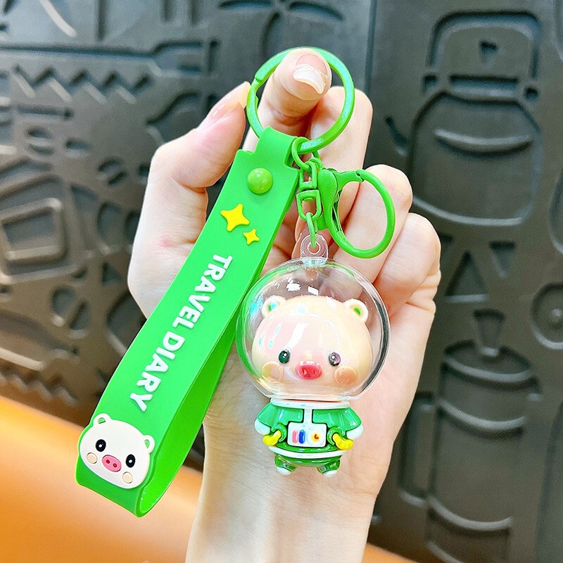 漫画スペースカピバラ電気メッキカピバラキーホルダーかわいいバッグペンダント人形カップルペンダント小さなギフト|undefined