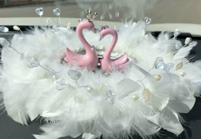 Short Velvet — Car ornaments - 51-anti-slip-mat-pink-swan