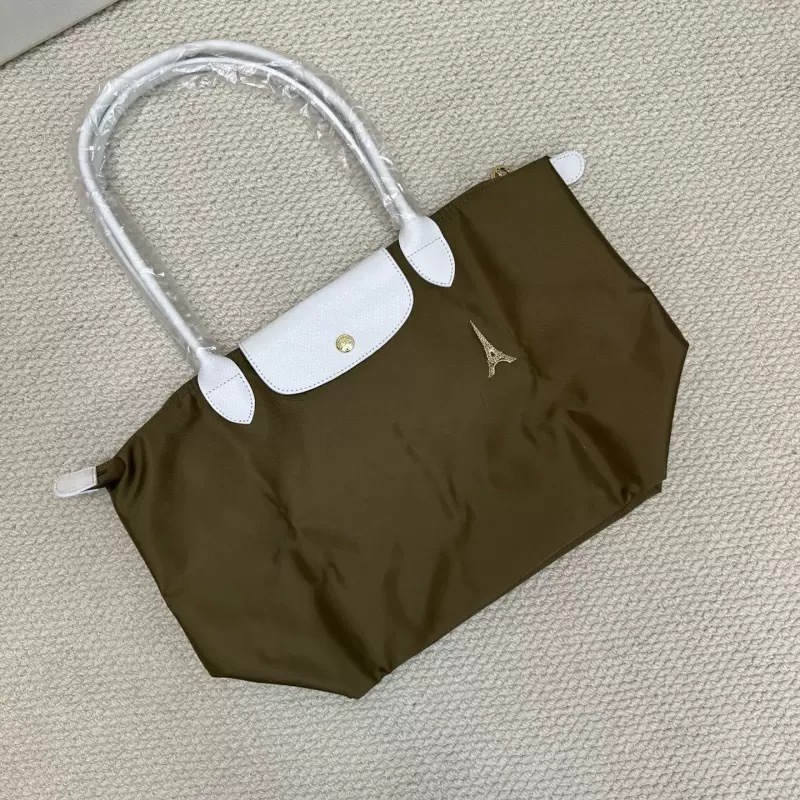 高品質の新しい限定版パリタワー刺繍トートバッグレディースハンドバッグ大中型餃子バッグ|undefined