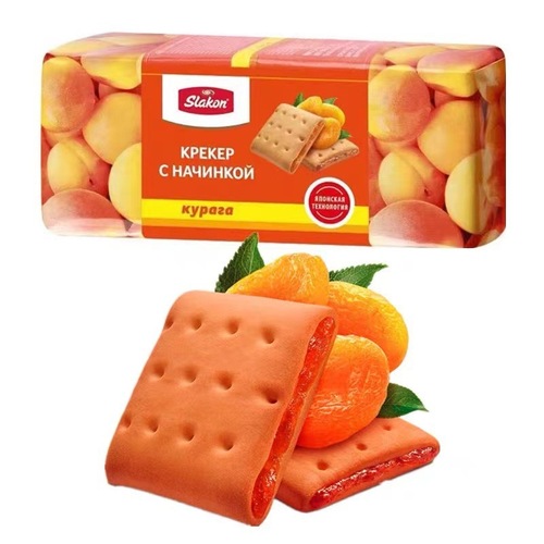 Russian imported berry jam sandwich cookies with cranberry apricot filling, recommended as a leisure breakfast snack for influencers, small snack food.