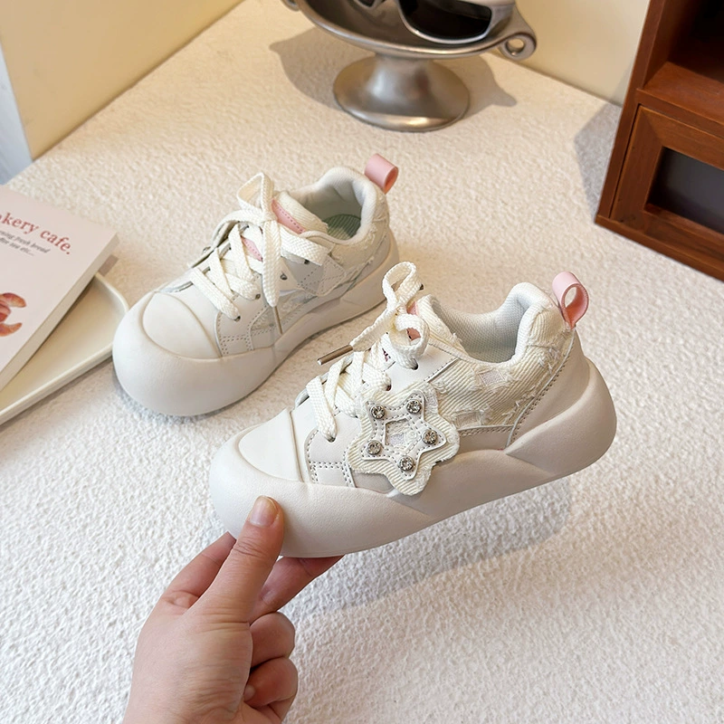 Туфли для девочек 2025 весна и осень новые маленькие белые туфли