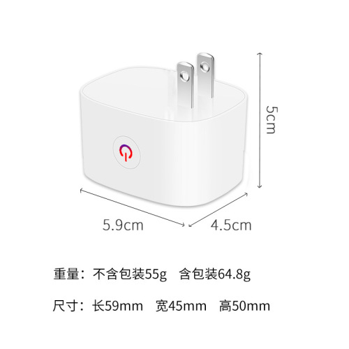 Tuya wifi universal conversion socket mobile phone app remote voice control two-pin flat universal smart plug