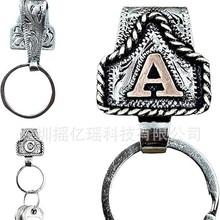 �羳��Ʒ Handmade Cow Tag Belt Key Holder Ƥ��耳�֧��