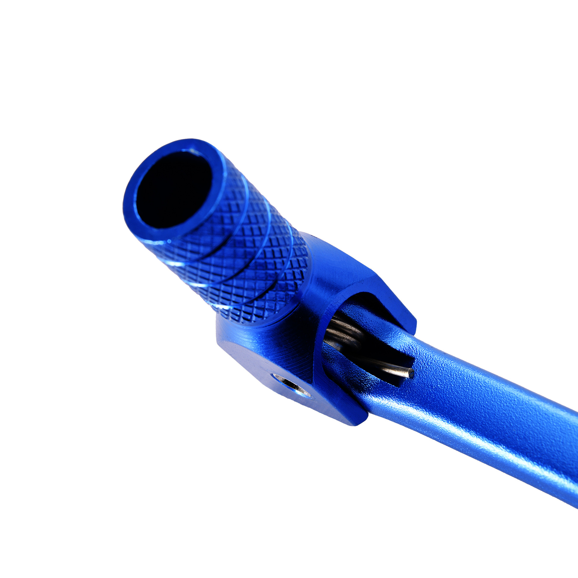 Motocicleta CNC palanca de cambio plegable de aluminio cuatro golpes 50-125 palanca de cambio de vehículo todoterreno reforzado con aluminio azul