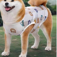 犬服春夏秋薄手通気メッシュペットチョッキ小中型犬法斗コーギー柴犬服