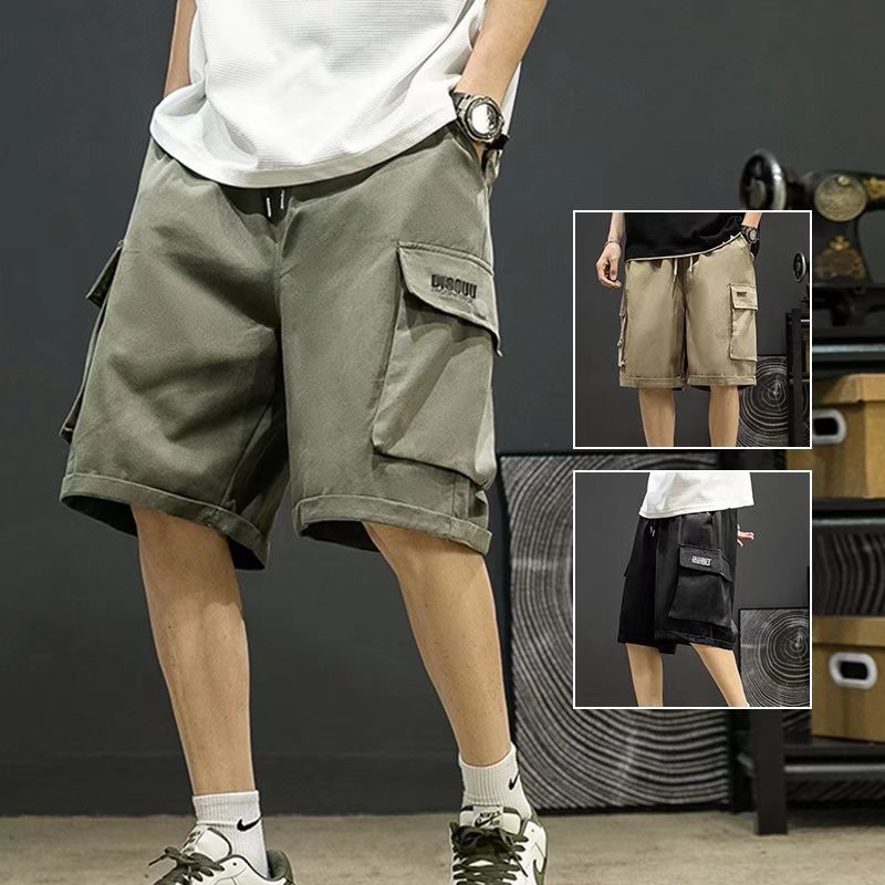 Cargo Shorts Men's Summer Outer Pants Thin Trendy Loose Trendy Brand Ins Summer Casual Mid-Length Pants