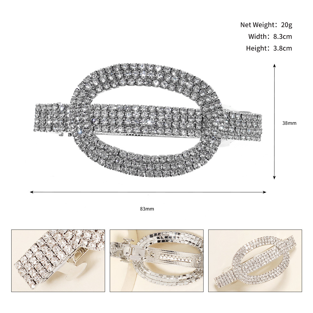 20g Weight Hair Clip Hair Accessories Type 1 Piece Quantity Banquet, Party Occasion Rhinestone Material Heart Shape, Bow Knot Pattern All Seasons Season Women's Gender Elegant, Shiny Style Elegant Shiny Women's Heart Shape Bow Knot Rhinestone Hair Clip 14