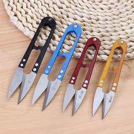 胡一刀纱剪U形线剪义乌2元店货源家用十字绣剪刀弹簧纱剪