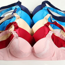 跨境大码大杯内衣无钢圈光面全罩杯调整型胖MM文胸薄款D杯胸罩女