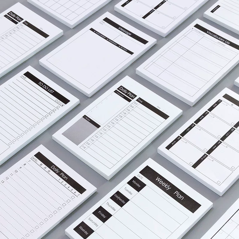 Creative Kraft Paper Memo Pad for Study, Work, Planning & Time Management in Various Styles