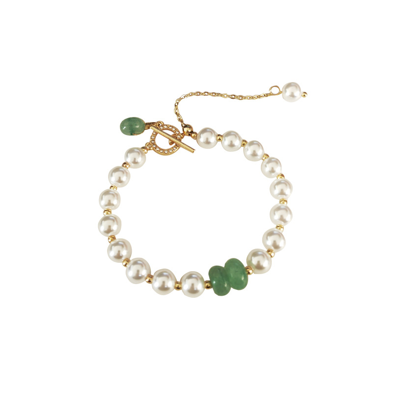 Retro trendy pearl bracelet new adjustable alloy hand jewelry
