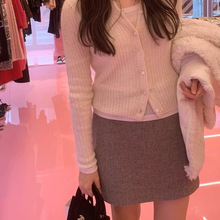 特价不退换/ou*ce羊毛半身裙短裙A字裙冬季百搭新款