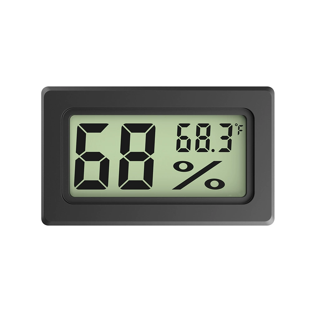 Встраиваемый миниатюрный цифровой дисплей для измерения температуры и влажности в помещениях/на улице для террариумов, беспроводной, с переключателем CF.