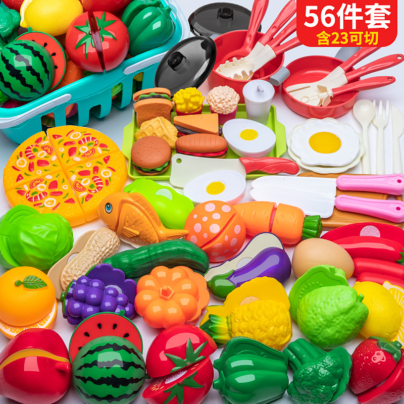 Play House simulación cocina frutas y verduras pizza corte música Velcro juguete para niños y niñas regalo