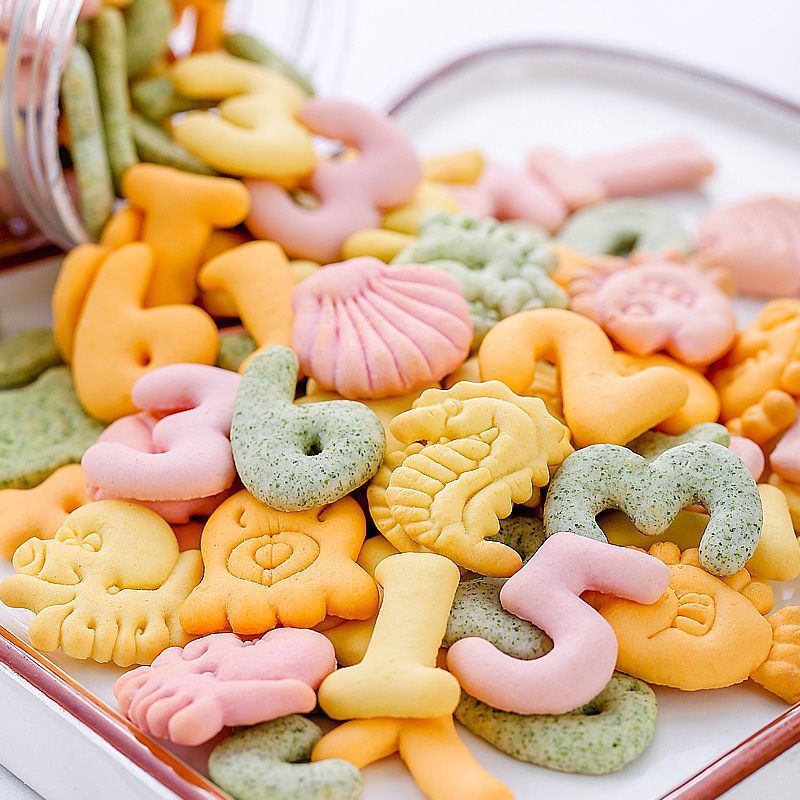 Animal-Shaped Vegetable High-Calcium Children's Biscuits, Nutritious Snacks for 1-2 Year Old Babies, Canned Factory Wholesale