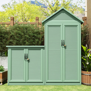High color value outdoor garden all aluminum alloy cabinet rainproof sunscreen storage cabinet large capacity storage easy to clean