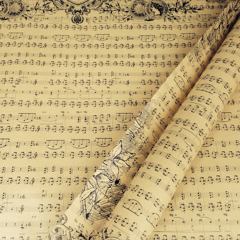 Periódico inglés retro Papel kraft Material de embalaje de flores Ramo de flores secas Papel de embalaje Papel de embalaje de regalo