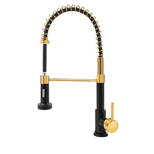 Grifo de cocina negro de doble uso, frío y caliente, extraíble, de acero inoxidable 304, comercio exterior transfronterizo, venta al por mayor de fábrica totalmente en cobre