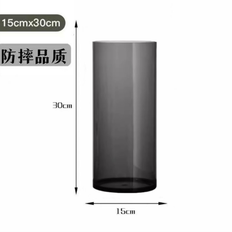 Ventas directas transfronterizas de acrílico anti-caída de alta transparencia imitación de vidrio acuoso de cultivo de floración de floración de floración despierta tubo de floración recto