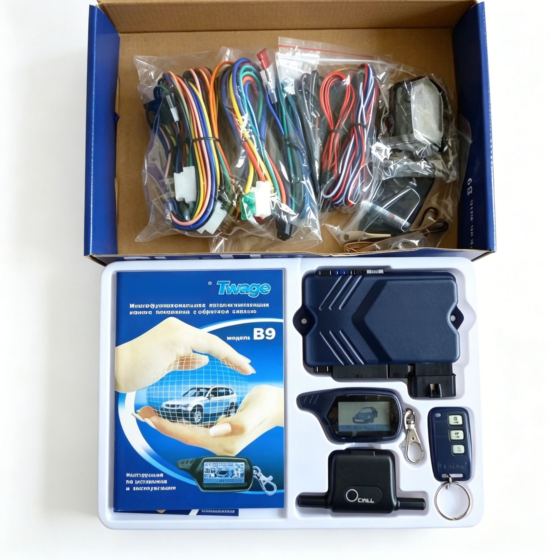 Russian Language 2-Way Car Alarm System Twage Starline B9 Car Anti-Theft Alarm System