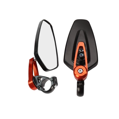 mirror rear view mirror — Motorcycle rearview mirror - own-mirror-orange-white-glass