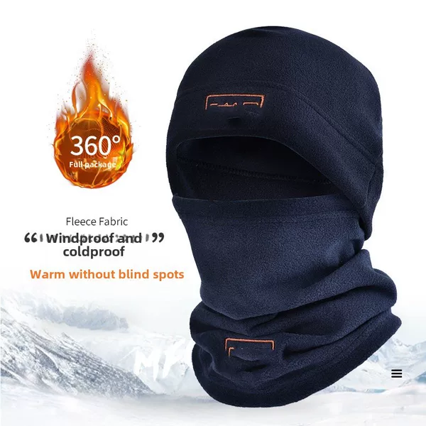 in stock autumn and winter fleece hat sports cold-proof polar fleece collar outdoor riding mask warm cold-proof scarf suit