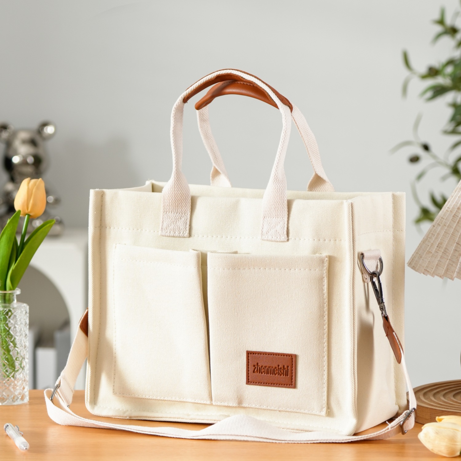 Bolsa de viaje al trabajo, bolso de hombro, bolso de archivo A4, maletín simple, bolso de lona casual, bolso de mano de gran capacidad