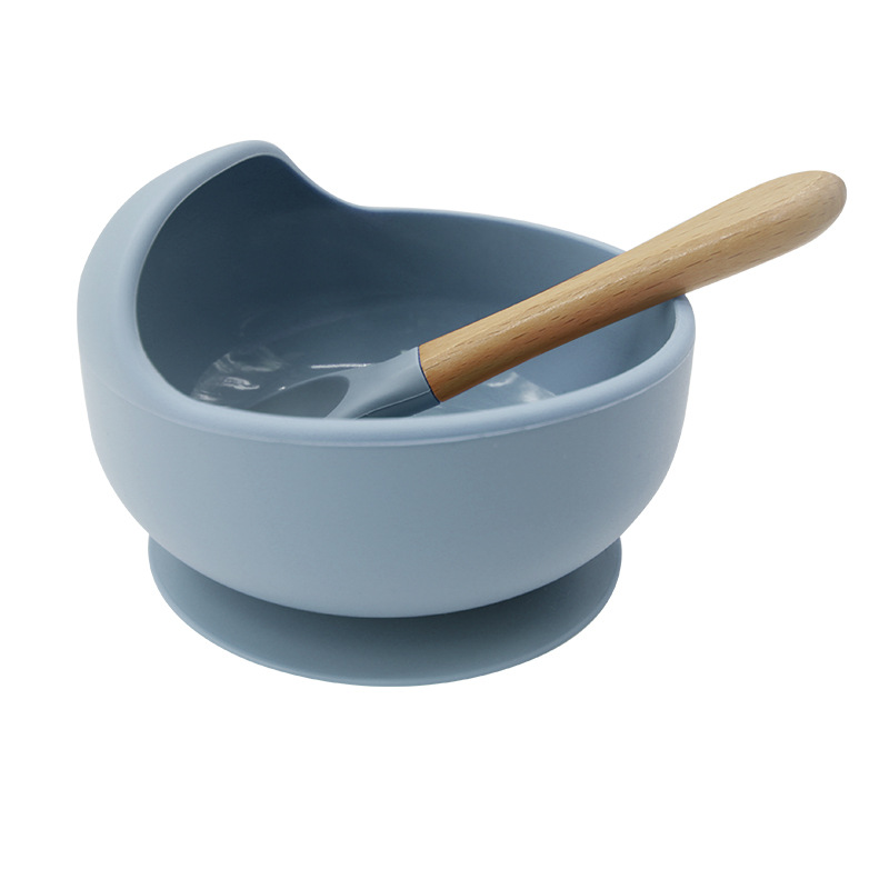 Azul grisáceo 【Cuenco y cucharada】