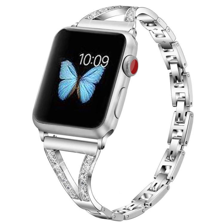 Correa de reloj de Apple con diamantes trenzados en herringbone para Apple Watch pulseras de acero inoxidable multimodelo