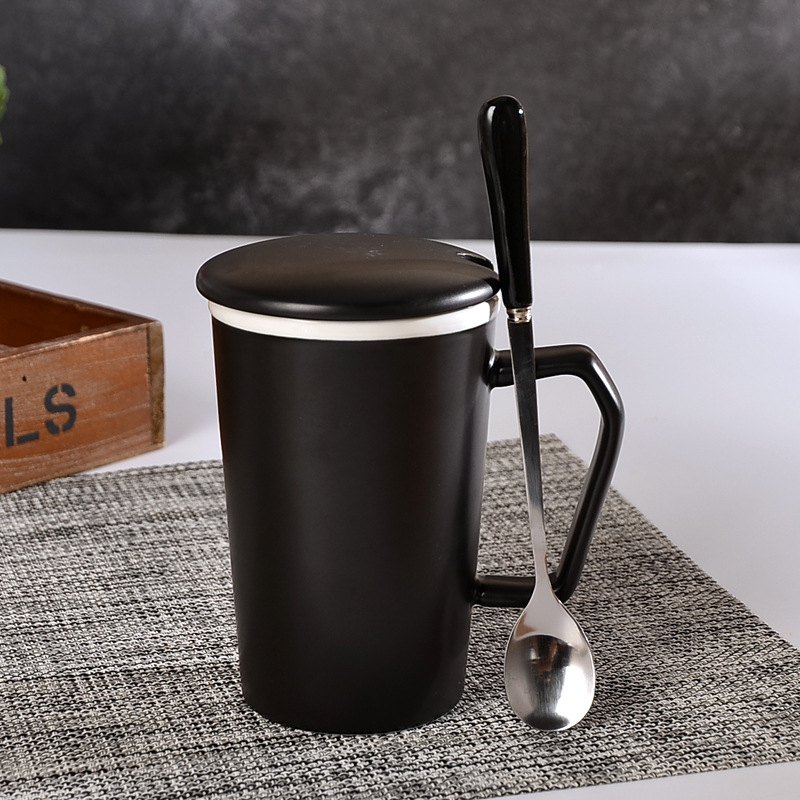 Creativo oro real 520 amor alta taza blanco y negro par simple Oficina leche café