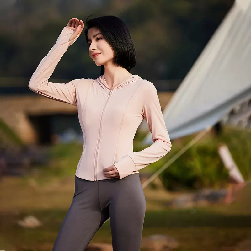 2025夏季新款原纱修身防晒衣女UPF50+防紫外线冰丝瑜伽服皮肤衣