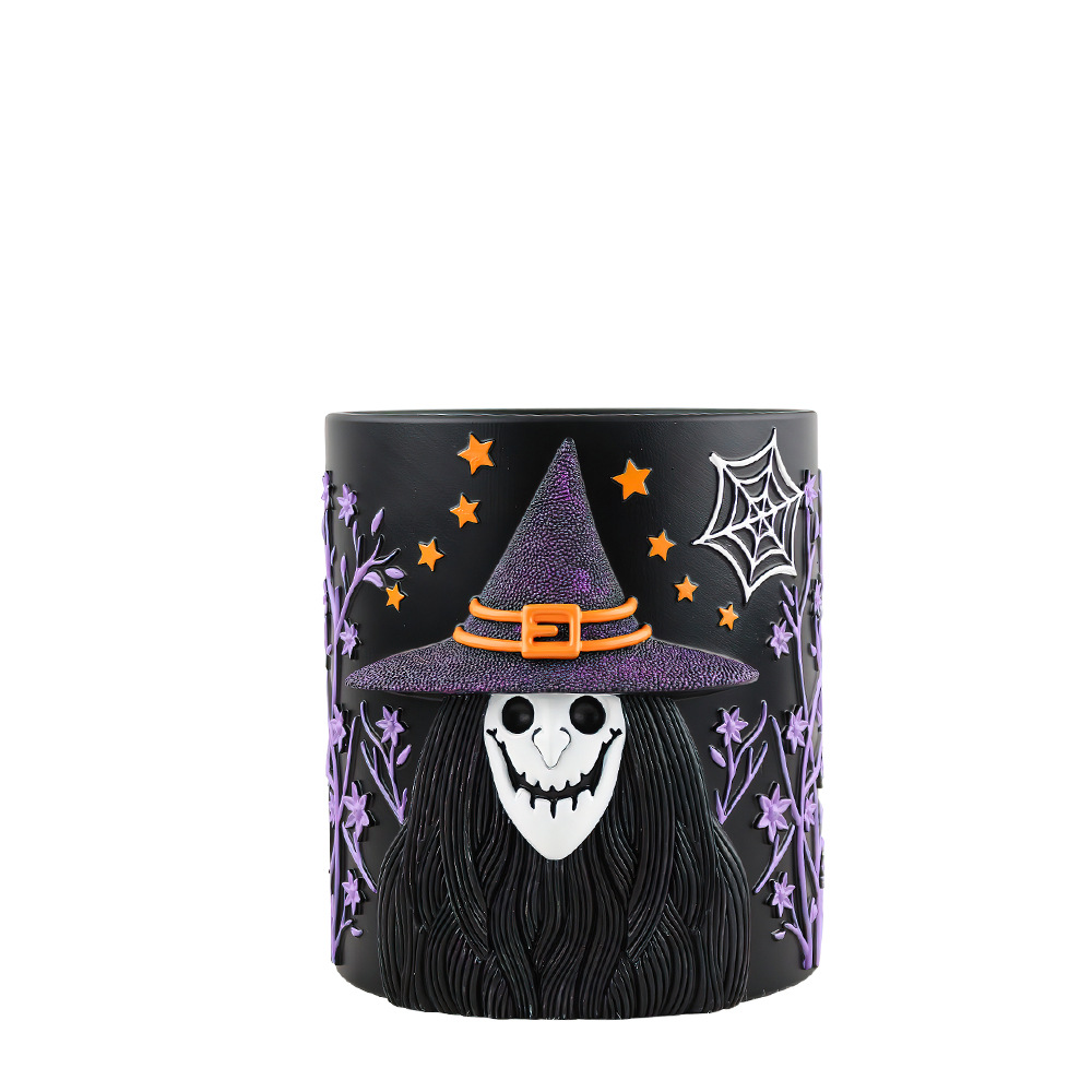  Supply Halloween Witch Resin Flower Pot Creative Home Desktop Courtyard Potted Plant Planting Container Ornaments