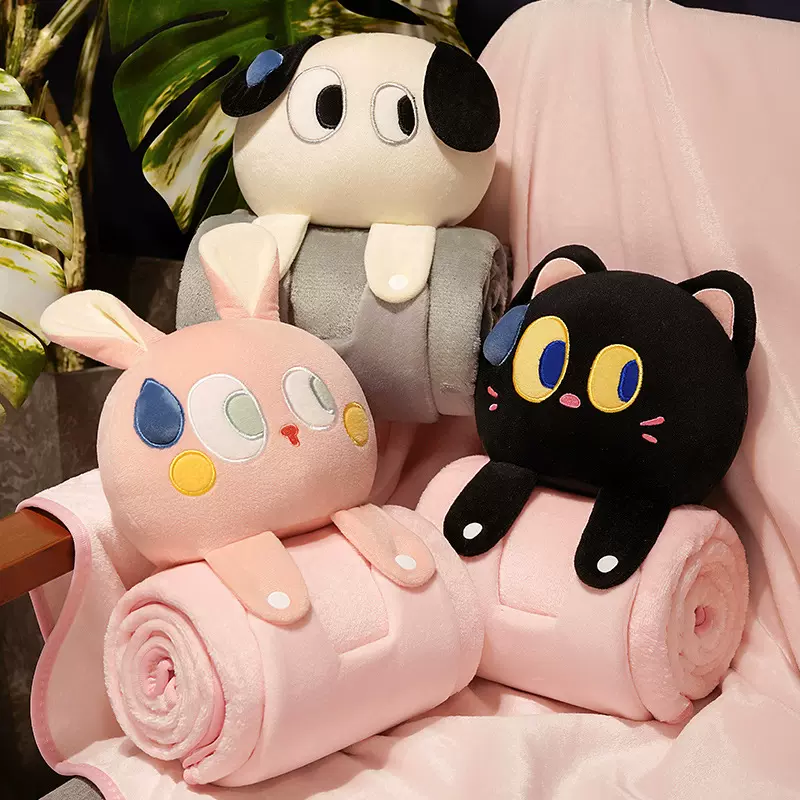 毯子午睡毯办公室法兰绒空调毯子午休披肩春夏卡通沙发盖毯小毛毯