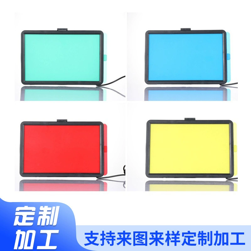 Индивидуальная обработка светодиодной квадратной плоской панели для съемки, свободно регулируемая USB-4-цветная квадратная заполняющая лампа для съемки сверху и прямой трансляции.