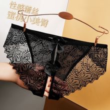 颜蓓薇厂家批发蕾丝内裤女胖mm大码开档性感透明纯欲冬季新款574