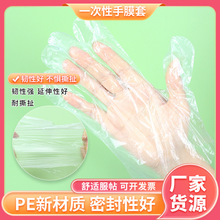 家用整包一次性pe薄膜手套加厚透明餐饮小龙虾塑料手套一件代发