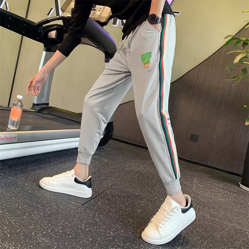 Pizza Shuai Fried Street Elastic Slim 2023 Spring and Autumn New Small Foot Harun Pants Fashion -- Printable Tiktok Face_voghion.com