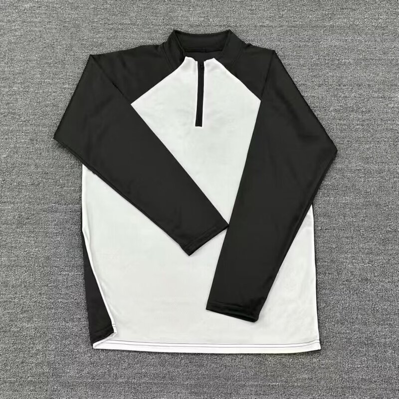 Half-Zip Sports T-Shirt Men's Autum and Winter Long-Sleeved Quick-Drying Training Stand-Up Collar Fitness Outdoor Running Top Autum Half-Zip Sports T-Shirt Men's Autum and Winter Long-Sleeved Quick-Drying Training Stand-Up Collar Fitness Outdoor Running Top Autum